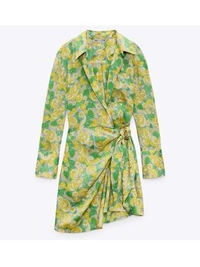 Zara | Dresses | Zara Green Long Sleeve Dress | Poshmark